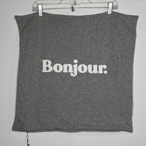 NWT Province of Canada for The Jilly Box grey bonjour pillow case